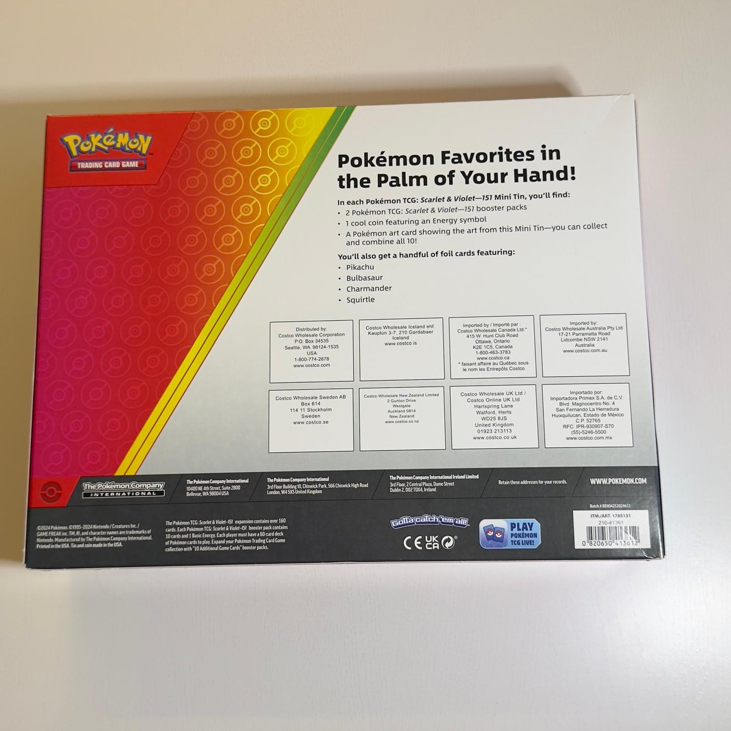 Pokemon Scarlet & Violet 151 Mini Tins 5 Pack Sealed