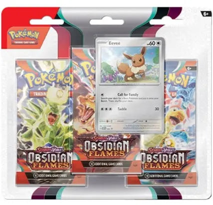 Pokémon Tcg Scarlet & Violet Obsidian Flames Booster Blister 3-Pack