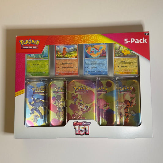 Pokemon Scarlet & Violet 151 Mini Tins 5 Pack Sealed