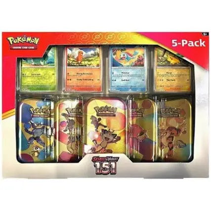 Pokemon Scarlet & Violet 151 Mini Tins 5 Pack Sealed
