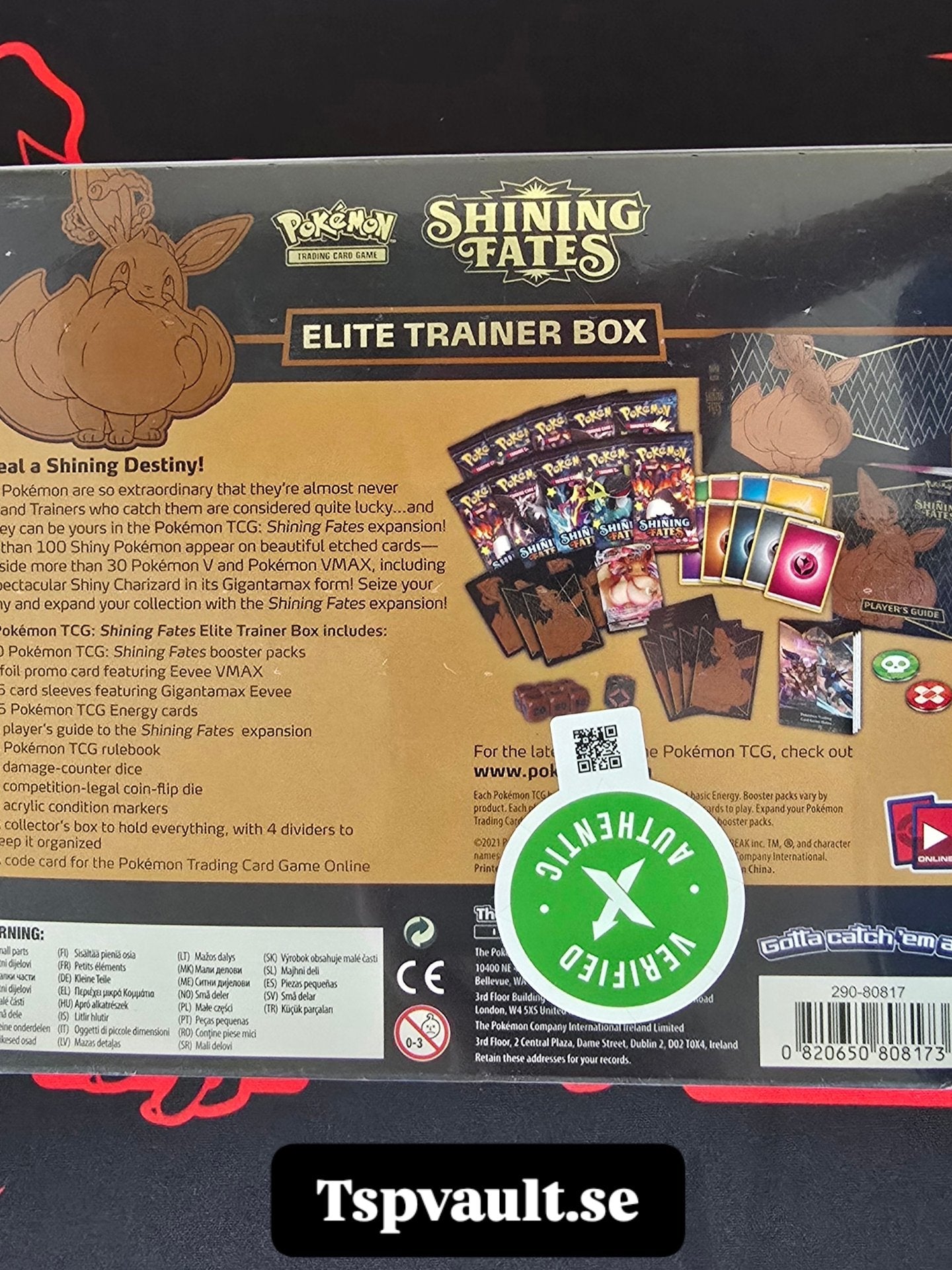 Pokémon: Shining Fates Elite Trainer Box för Sword och Shield (ENG)